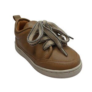 Donsje Oney Brown Leather Lace Up Baby Toddler Boy Sneakers Size 7